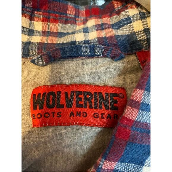 Wolverine men’s fully lined flannel plaid, long sleeve button down shirt S/XL - Picture 4 of 5